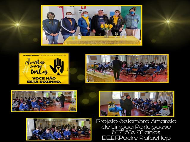 Escolas e Secretarias do Município realizam projeto "Setembro Amarelo"