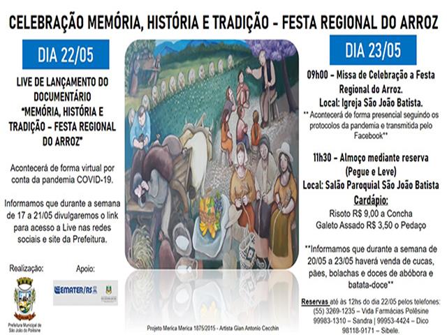 Festa Regional do Arroz/2021 tem seu cartaz divulgado