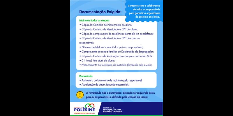 Matrículas e Rematrículas Rede de Ensino Municipal 