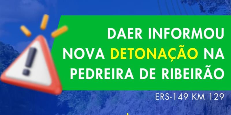 Detonação na Predreira de Ribeirão