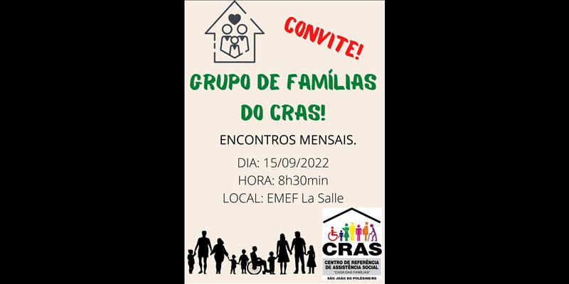CRAS promove Grupo de Famílias do PAIF/PAB
