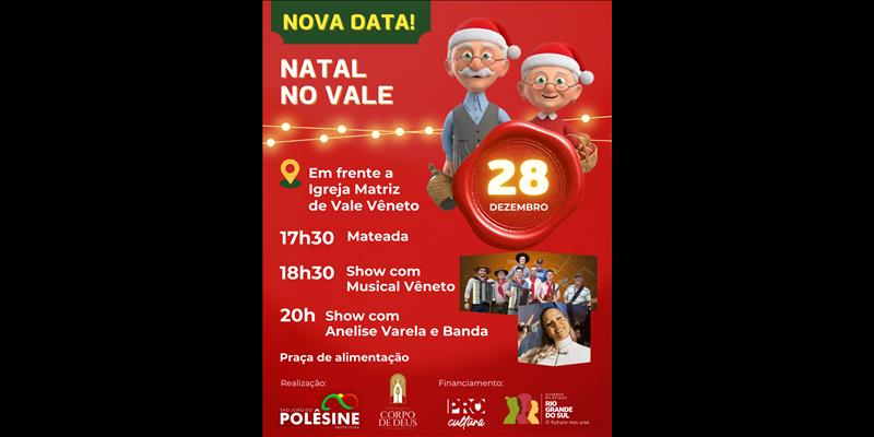 Nova data do Natal no Vale