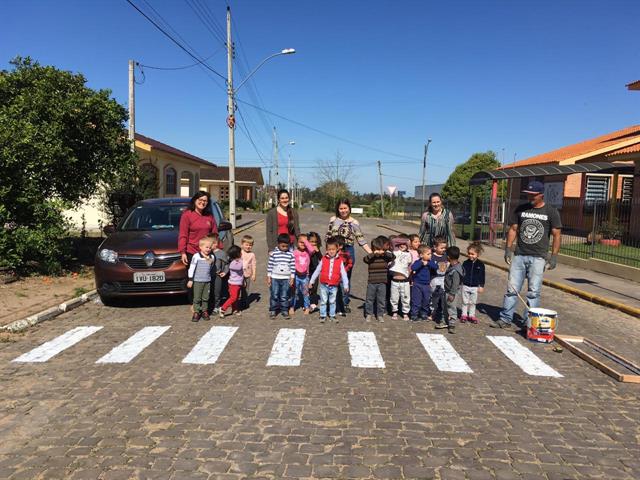 Escolas Municipais de São João do Polêsine enfatizam a conscientização, na Semana Municipal do Trânsito