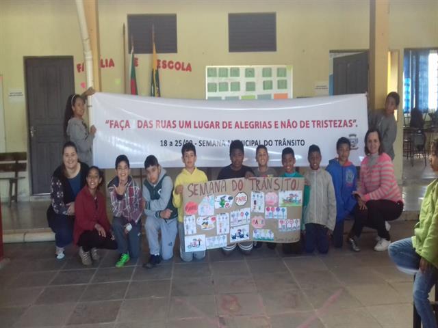 Escolas Municipais de São João do Polêsine enfatizam a conscientização, na Semana Municipal do Trânsito