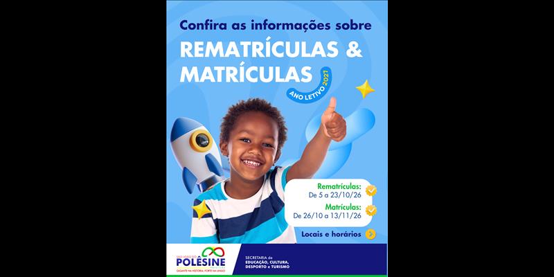 Matrículas e Rematrículas Rede de Ensino Municipal 