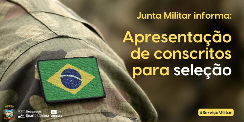 Junta Militar: jovens conscritos deverão se apresentar em local e data indicados para seleção geral