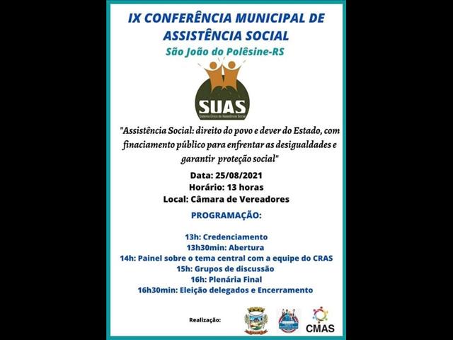  IX Conferência  Municipal  de  Assistência Social 