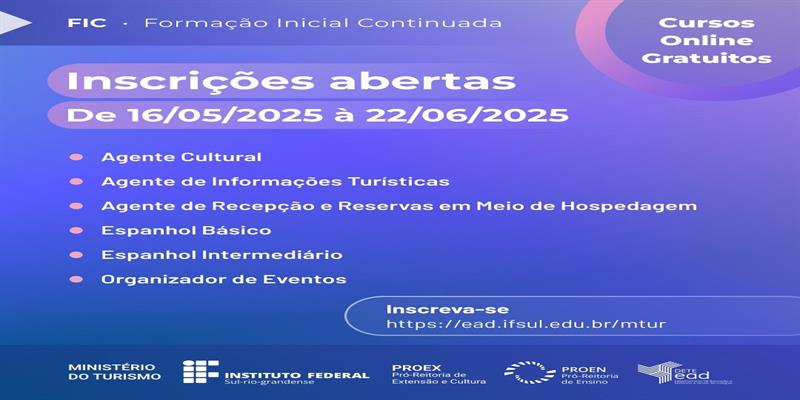 Cursos Gratuitos de Formação Inicial e Continuada - IFSUL 2025