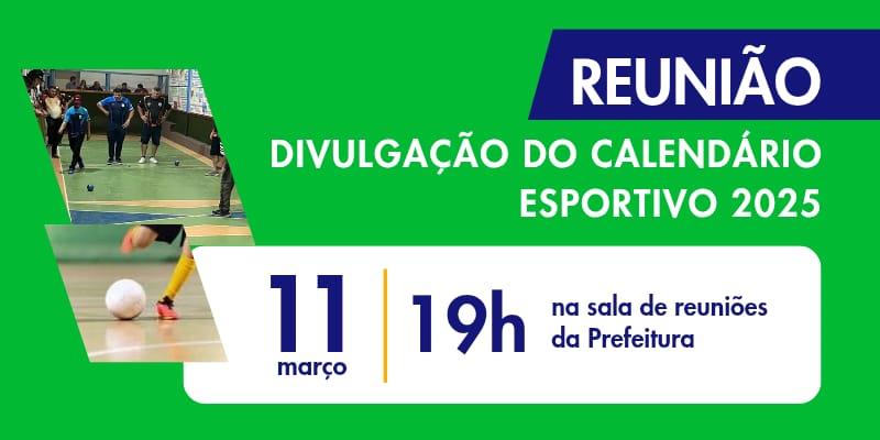 Reunião para divulgar o calendário esportivo de 2025